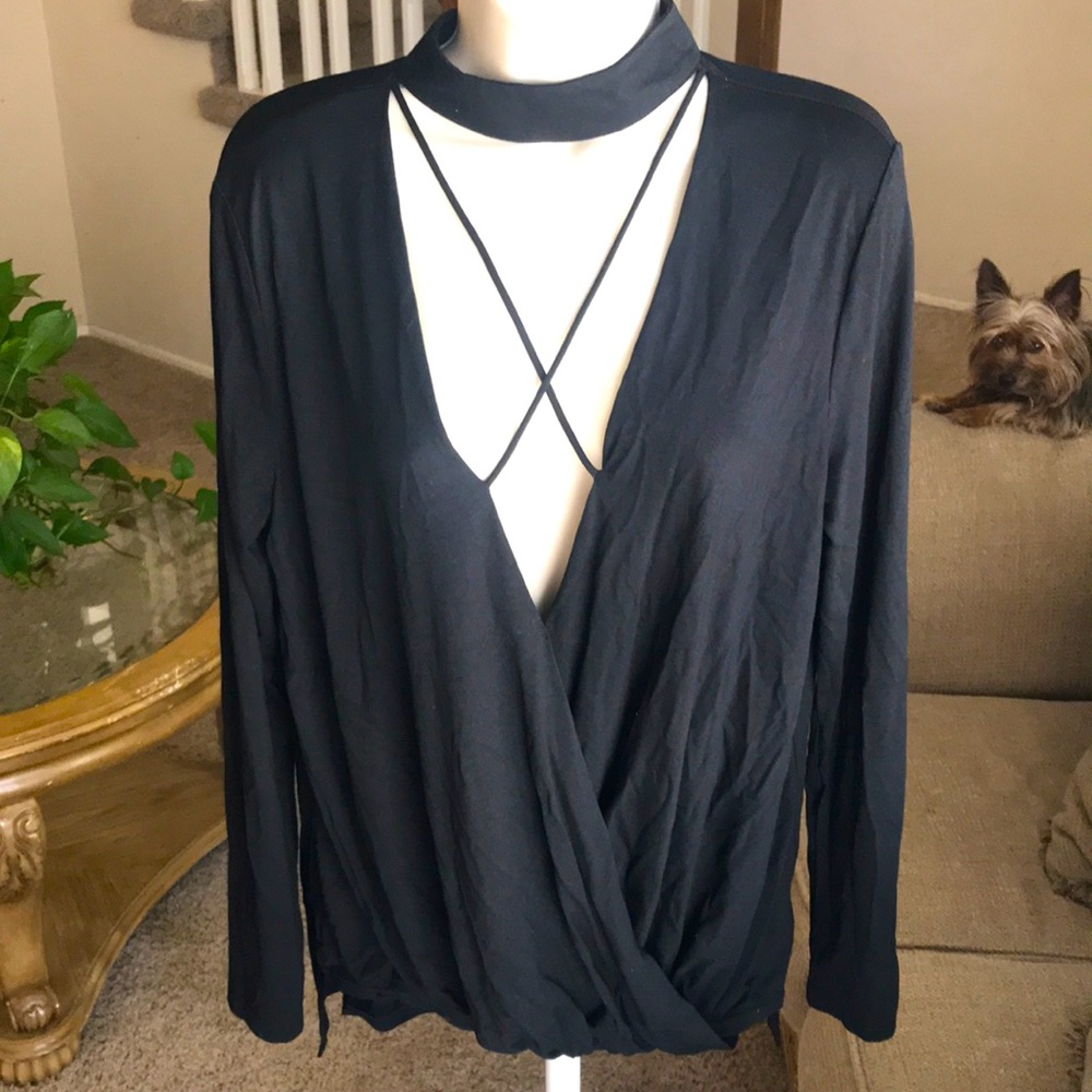 Mock Neck Long Sleeve Top